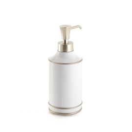 Gedy liquid soap dispenser Olimpia, white/gold, OM80-87 | Liquid soap dispensers | prof.lv Viss Online