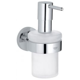 Grohe liquid soap dispenser with holder Essentials New, chrome, 40448001 | Liquid soap dispensers | prof.lv Viss Online