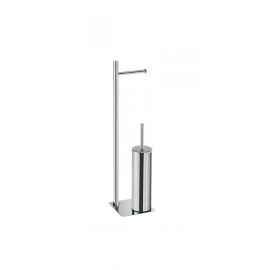 Gedy toilet paper and brush holder Trilly, chrome/beige, TR32-03 | Bathroom accessories | prof.lv Viss Online