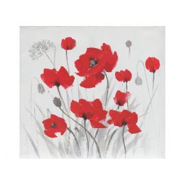 Home4You Oil Painting 30x30cm, Red Poppies (84072) | Wall paintings and pictures | prof.lv Viss Online