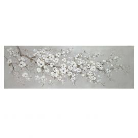 Картина маслом Home4You 50x150 см, белые цветы вишни (84079) | Предметы интерьера | prof.lv Viss Online