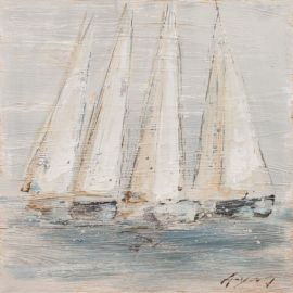 Eļļas Glezna Home4You 60x60cm, buru laivas 2 (85287) | Sienas gleznas | prof.lv Viss Online