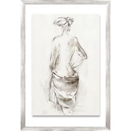 Glezna ar rāmi Home4You, 50x70cm, sieviete ar šalli 2 (87026) | Interjera priekšmeti | prof.lv Viss Online