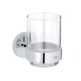 Grohe Essentials New, glass with holder, chrome, 40447001 | Glasses and holders | prof.lv Viss Online