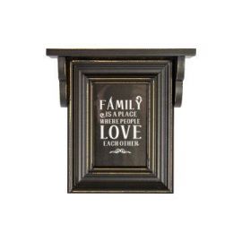 Home4You FAMILY Photo Frame / Shelf 15x10cm, Antique Black, Wood (84943) | Picture frames | prof.lv Viss Online