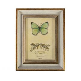 Home4You DRAGON FLY Photo Frame, 19x24cm, antique white/ gold (84364) | Picture frames | prof.lv Viss Online