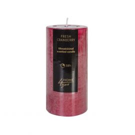 Home4You FRESH CRANBERRY Candle, D6.8xH14cm, pink, cranberry (80093) | Candles | prof.lv Viss Online