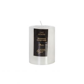 Home4You CHIC JASMINE Candle, D6.8xH9.5cm, white, jasmine (80081) | Candles | prof.lv Viss Online