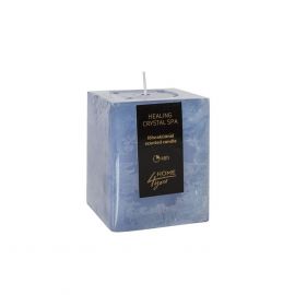 Home4You HEALING CRYSTAL SPA Candle, 7.5x7.5xH10cm, blue, ocean scent (80104) | Candles | prof.lv Viss Online