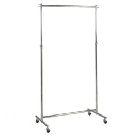 Home4You Clothes Rack GIGANT 93x42,5xH122-177cm, with wheels, steel, chrome (13981) | Clothes racks and hangers | prof.lv Viss Online