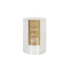 Home4You PURE WHITE Candle, D10xH15cm, white, unscented (80161) | Candles | prof.lv Viss Online