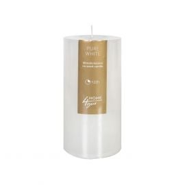Home4You PURE WHITE Candle, D10xH20cm, white, unscented (80162) | Candles | prof.lv Viss Online