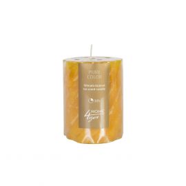 Home4You PURE COLOR Candle, D6.8xH9.5cm, yellow, unscented (80156) | Candles | prof.lv Viss Online