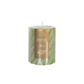 Home4You PURE COLOR Candle, D6.8xH9.5cm, green, unscented (80155) | Candles | prof.lv Viss Online