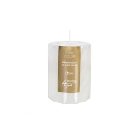 Home4You PURE COLOR Candle, D6.8xH9.5cm, white, unscented (80151) | Interior items | prof.lv Viss Online