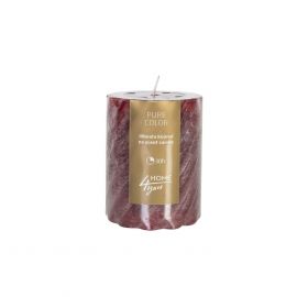 Home4You PURE COLOR Candle, D6.8xH9.5cm, red, unscented (80152) | Interior items | prof.lv Viss Online