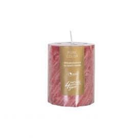 Home4You PURE COLOR Candle, D6.8xH9.5cm, pink, unscented (80153) | Candles | prof.lv Viss Online