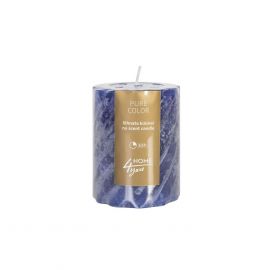 Home4You PURE COLOR Candle, D6.8xH9.5cm, Blue, Unscented (80154) | Candles | prof.lv Viss Online
