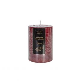 Home4You VELVET ROSE Candle, D6.8xH9.5cm, red, rose (80082) | Candles | prof.lv Viss Online