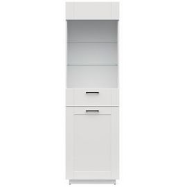 Black Red White FL Smart Display Cabinet, 205x60x42cm, White (S477-REG1D1W/KPL-BAL/BIC) | Display cabinets | prof.lv Viss Online