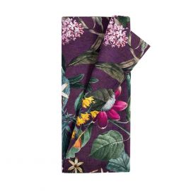 Home4You AMAZONIA Table Runner 43x116cm, flowers/ violets, 100% cotton (P0003249) | Tablecloths | prof.lv Viss Online