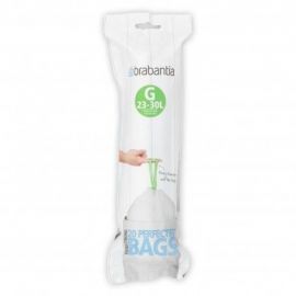 Brabantia Bathroom Trash Can Liners G, 23l-30l, 20 Bags on a Roll, White, 22246265 | Brabantia | prof.lv Viss Online