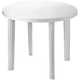 Progarden Round Garden Table, 90x90xcm, White (8009271906006) | Garden tables | prof.lv Viss Online