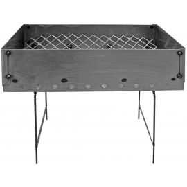 Steel Charcoal Grill 700x350x180mm, with Attached Legs, Black (4750959048160) | Garden barbecues | prof.lv Viss Online