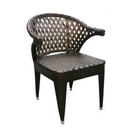 Садовый кресло из плетеного ротанга, металлический, коричневый (4750959089279) | Besk | prof.lv Viss Online