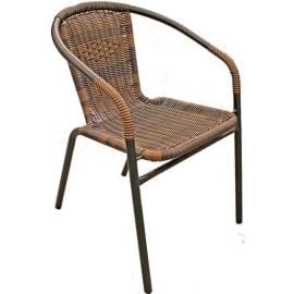 Garden Chair Woven Metal 55x56x75 Brown (4750959055137) | Garden chairs | prof.lv Viss Online
