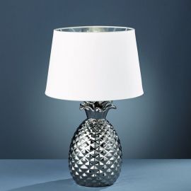 Galda lampa Pinapple 40W E14 sudraba/balta (078598)(R50421089) | Galda lampas | prof.lv Viss Online