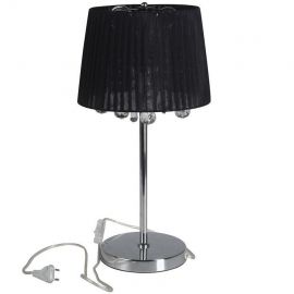 Galda lampa Dilema 2x60W E27 hroma/melna (148327)(P001-2T) | Galda lampas | prof.lv Viss Online