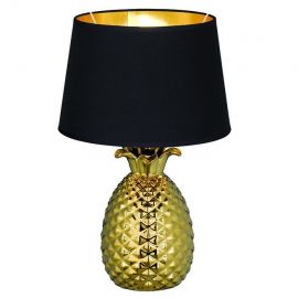 Galda lampa Pinapple 60W E27 zelta/melna (078603)(R50431079) | Galda lampas | prof.lv Viss Online