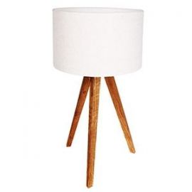 Wooden Table Lamp 60W E27 Cream (060158)(WB/CREAM) | Table lamps | prof.lv Viss Online