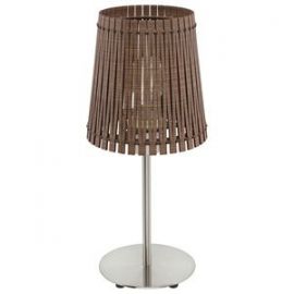 Sendero Table Lamp 60W E27 Matte Nickel/Teak Brown (252346)(96203) | Table lamps | prof.lv Viss Online