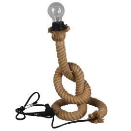 Galda lampa Rope 60W E27 brūna (390338)(15480-18) | Galda lampas | prof.lv Viss Online