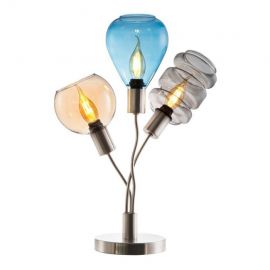 Galda lampa Pesaro 3x40W E14 mat.niķeļa/krāsaina (188358)(50580301) | Apgaismojums | prof.lv Viss Online