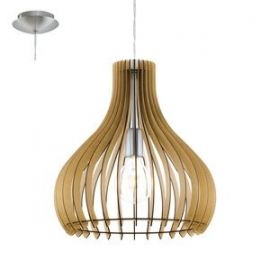Tindori Ceiling Lamp 60W E27 Nickel/Maple (252484)(96258) | Ceiling lamps | prof.lv Viss Online