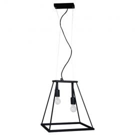 Геометрическая потолочная лампа 2x60W E27 черная (060193)(GB2) | Потолочные светильники | prof.lv Viss Online