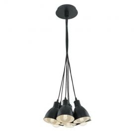 Griestu Lampa Priddy 7x60W E27 melna (052838)(49467) | Griestu lampas | prof.lv Viss Online