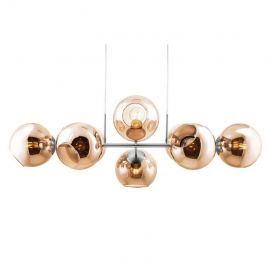 Pilar Chandelier 8x40W E27 Matte Nickel/Amber (188451)(31240823) | Ceiling lamps | prof.lv Viss Online