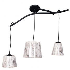 Anco Ceiling Lamp 3x60W E27 Black/Wood (060201)(A3P_WOOD) | Lighting | prof.lv Viss Online