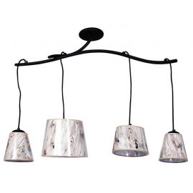 Anco Ceiling Lamp 4x60W E27 Black/Wood (060202)(A4P_WOOD) | Lighting | prof.lv Viss Online