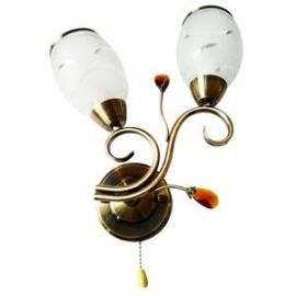 Sienas lampa Pekin 2x40W, E14, misiņa (148145) (15837-2W) | Sienas lampas | prof.lv Viss Online