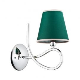 Sienas lampa Willma 40W, E14, hroma/zaļa (076272) (23350) | Apgaismojums | prof.lv Viss Online