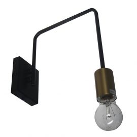 Wall Lamp Sticker 60W, E27, black/brass (148334) (B0417-E24) | Lighting | prof.lv Viss Online