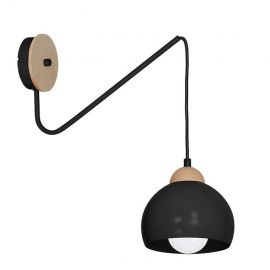Ceiling Lamp 60W, E27, Black/Wood (075619) (00653) | Wall lamps | prof.lv Viss Online