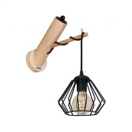 Wooden Black Ceiling Lamp 60W, E27, black (476918) (5902693732808) | Wall lamps | prof.lv Viss Online