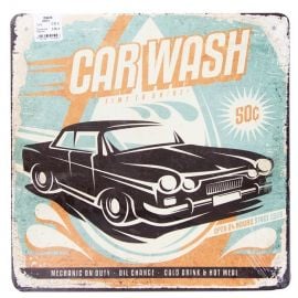 Metal decor CAR WASH 30x30cm (189434)(72678003) | Wall paintings and pictures | prof.lv Viss Online