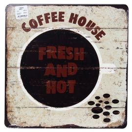 Metal decor FRESH COFFEE 30x30cm (189436)(72648003) | Wall paintings and pictures | prof.lv Viss Online